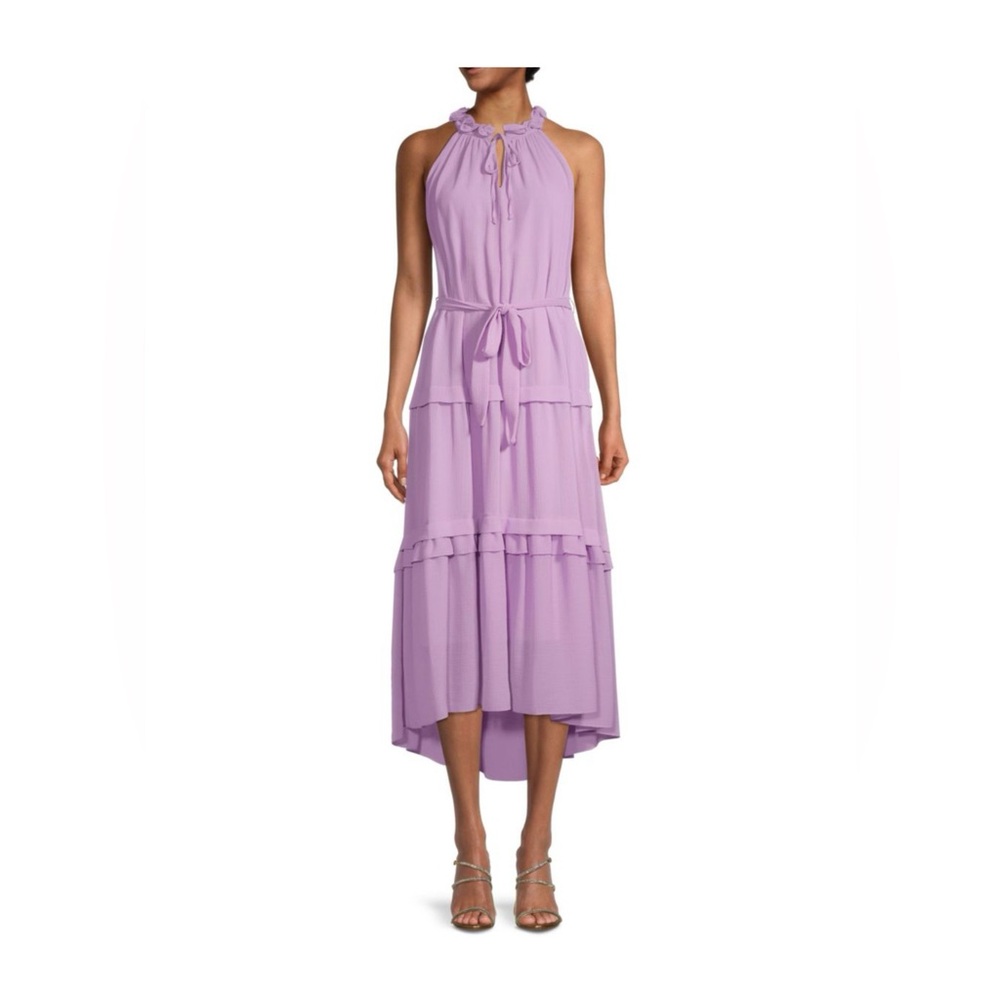 Kobi Halperin Womens Vale Tiered Long Maxi Dress Size M Color Mauve
